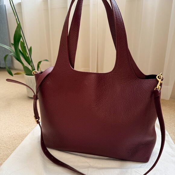 Cuyana Leather System  Tote 13 inch & Adjustable Strap Cherry - Picture 1 of 5